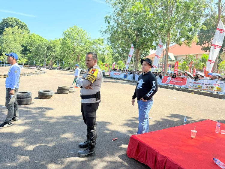 Polsek Sei Beduk Pastikan Pengamanan Kejurda Balap Motor Drag Race, Road Race, Drag Bike 2025 Berjalan Kondusif
