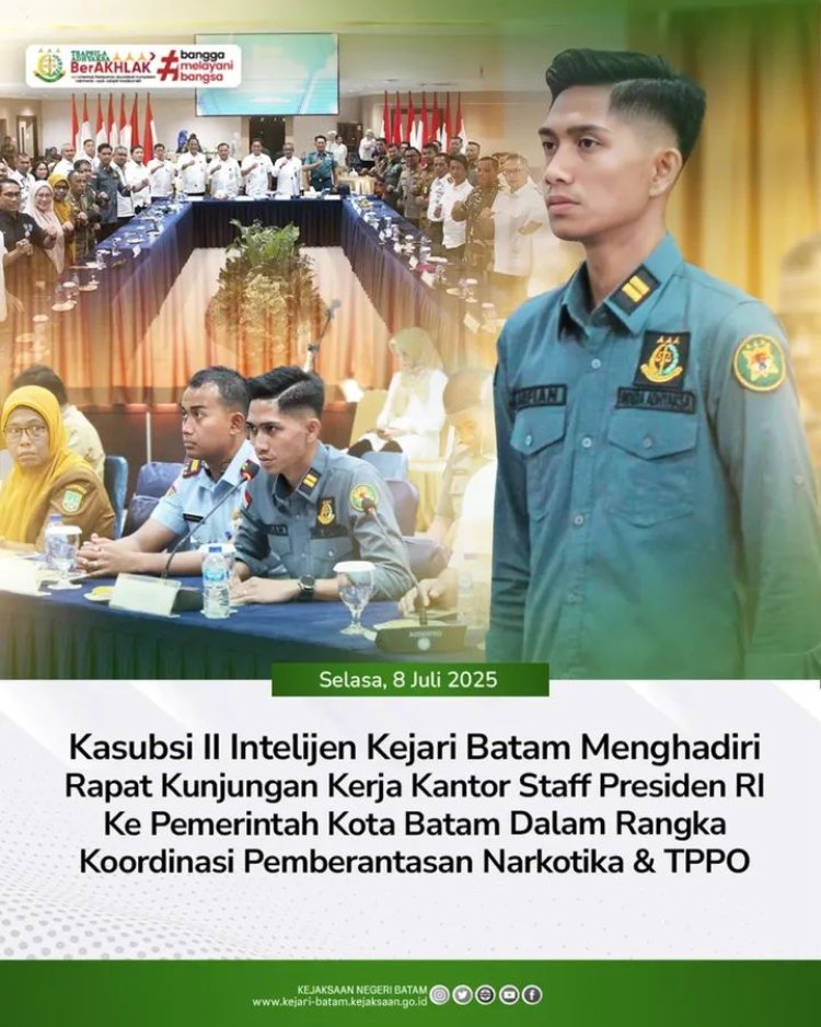 Kasubsi Kejari Batam Hadiri Rapat Bersama Kantor Staf Presiden Bahas Pemberantasan Narkoba dan TPPO