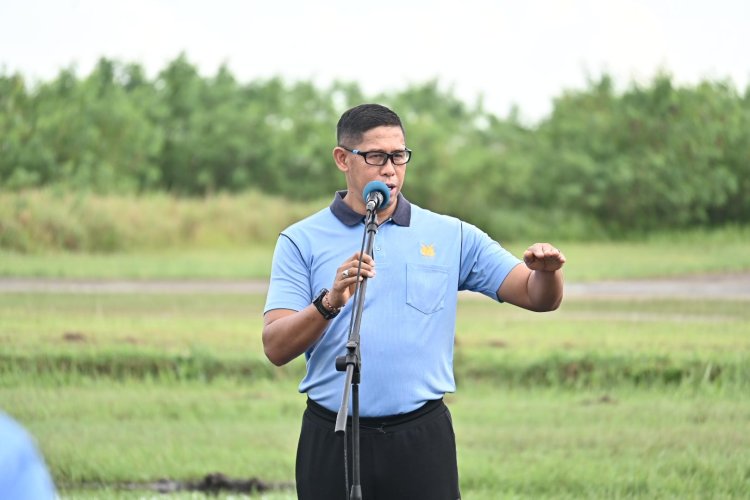 Danlanud RSA Natuna Tekankan Ketahanan Pangan dan Disiplin Prajurit dalam Apel Pagi