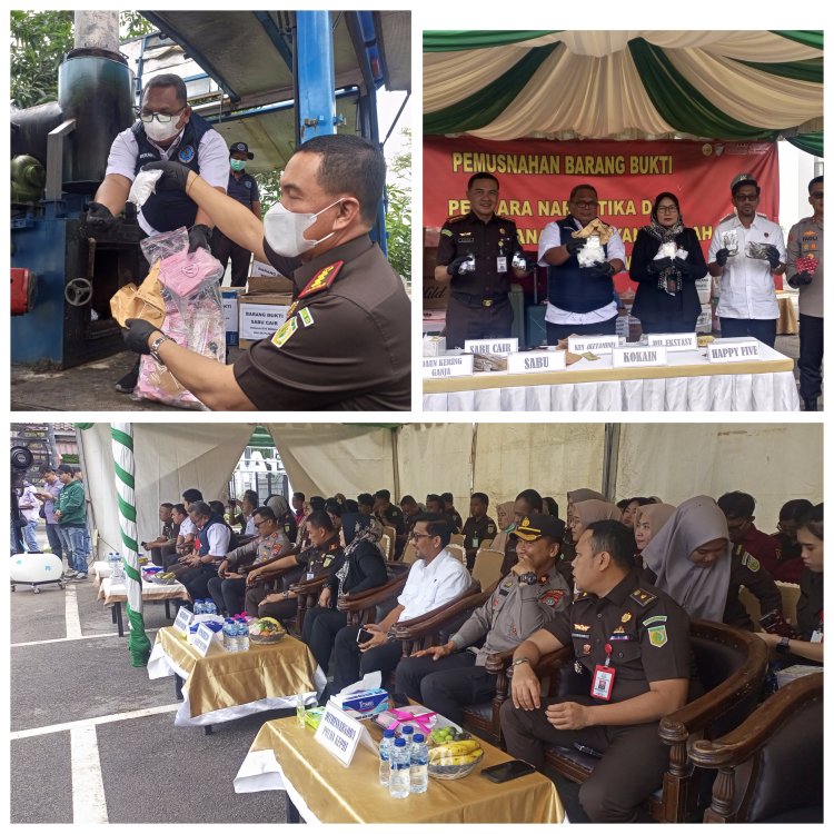 Kejari Batam Musnahkan Barang Bukti Narkotika Nyaris 24 Kg Sabu dan Ribuan Butir Ekstasi