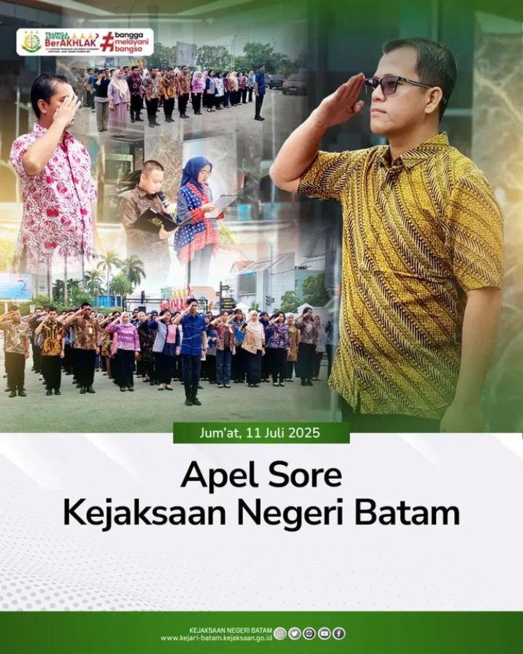Kejaksaan Negeri Batam Gelar Apel Sore Tingkatkan Kedisiplinan Pegawai