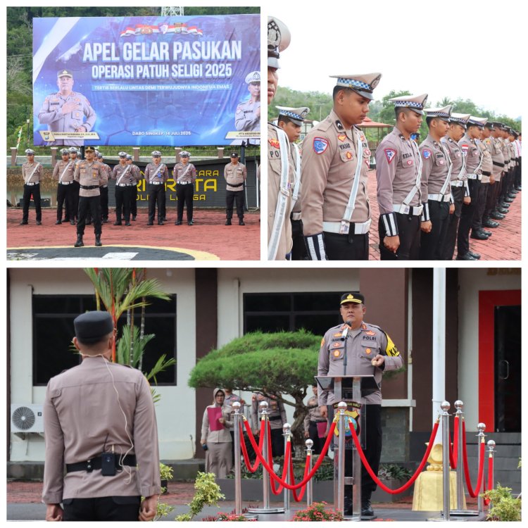 Kapolres Lingga Pimpin Apel Gelar Pasukan Operasi Patuh Seligi 2025: Tekankan Tertib Lalu Lintas untuk Indonesia Emas