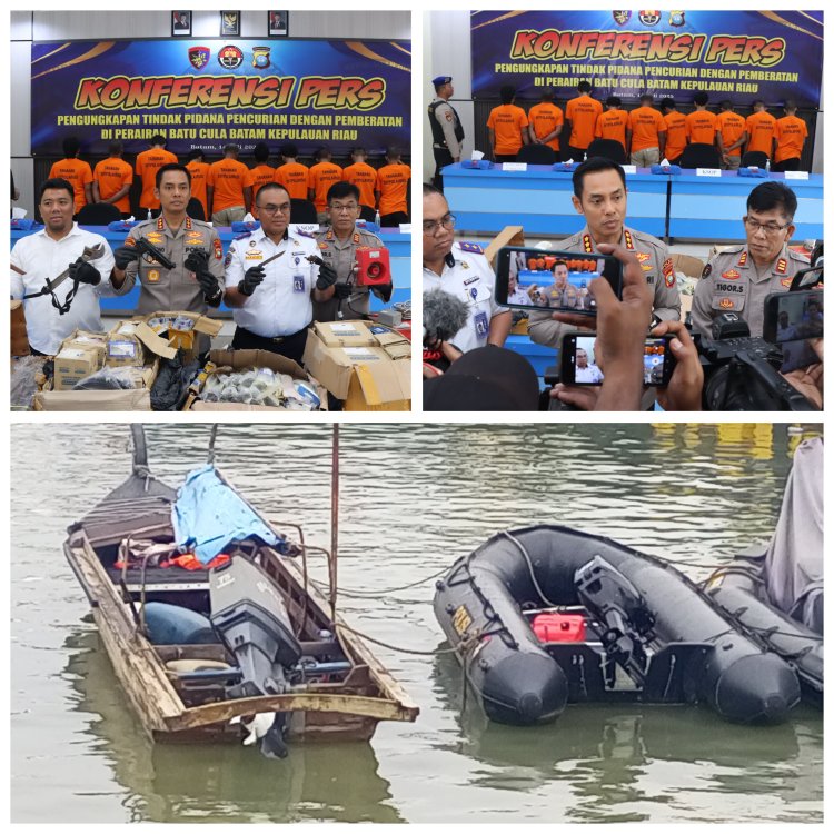 Sindikat Pencurian di Laut Karimun Terbongkar, Ditpolairud Polda Kepri Tangkap 10 Pelaku