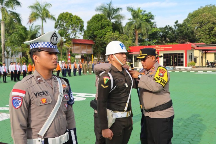 Polres Natuna Laksanakan Apel Gelar Pasukan Operasi Patuh Seligi-2025