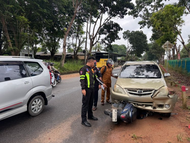 Laka Lantas di Bintan Timur: Sepeda Motor Terseret, Pengendara Alami Luka Berat