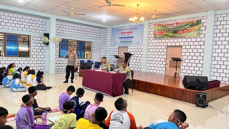 Polsek Sagulung Gelar Sosialisasi Bahaya Narkoba, Kenakalan Remaja, Dan Tertib Lalu Lintas Di Sekolah Tunas Muda Berkarya