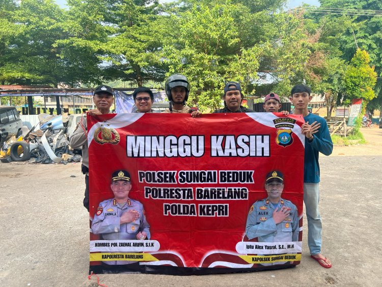 Warga Antusias Sambut Kegiatan Minggu Kasih Bhabinkamtibmas di Tanjung Piayu