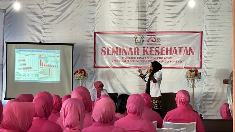 Bhayangkari Gelar Seminar Kesehatan Dan Pemeriksaan Kesehatan Gratis Dalam Rangka HKGB Ke-73