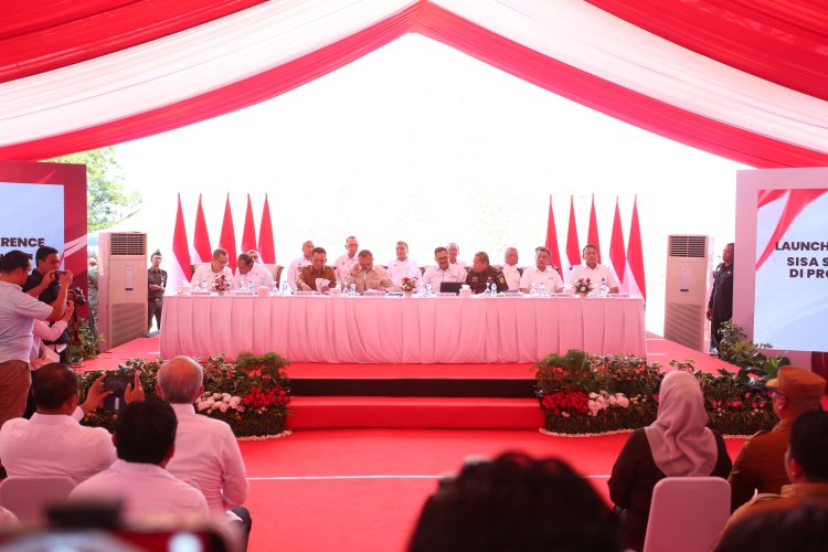 KAPOLDA KEPRI HADIRI LAUNCHING DAN PRESS RELEASE SISA STOCKPILE BAUKSIT DI KEPRI