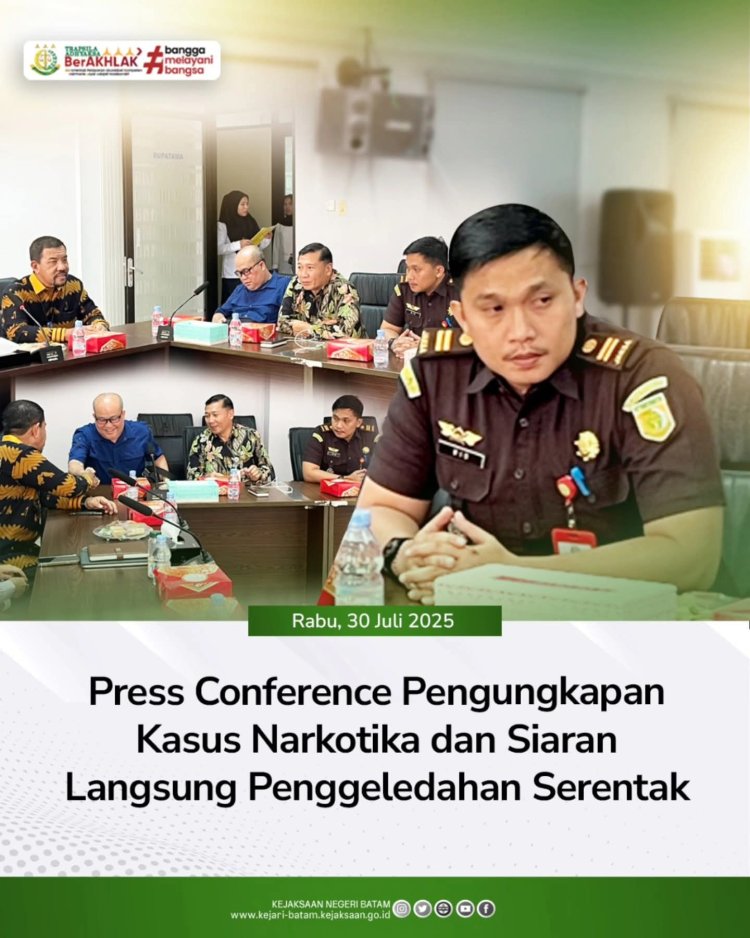 BNNP Kepri Gelar Press Conference dan Live Penggeledahan Serentak, Tekankan Transparansi Pemberantasan Narkotika