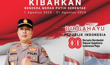 Kapolsek Bengkong Ajak Warga Pasang Bendera Merah Putih Sebulan Penuh Sambut HUT RI ke-80