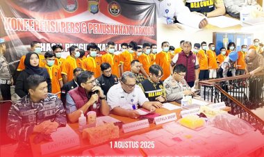 Kejari Batam Hadiri Pemusnahan Barang Bukti Narkotika di Polda Kepri