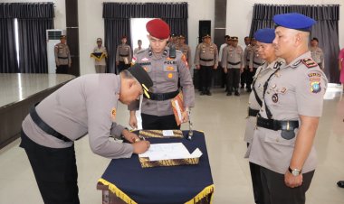 Kapolres Lingga Pimpin Sertijab Wakapolres dan Kasatpolairud, Tegaskan Jabatan adalah Amanah
