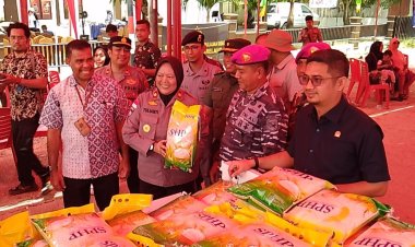 Gerakan Pangan Murah di Polsek Bengkong, Polresta dan Bulog Ringankan Beban Warga