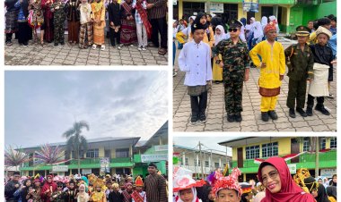 SDN 004 Batu Ampar Meriahkan Pawai Budaya HUT RI ke-80 di Tanjung Sengkuang