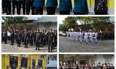 Senkom Mitra Polri Batam Gelar Upacara HUT ke-80 RI Bersama Boarding School Budi Luhur Sekupang