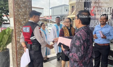 Polsek Bengkong Gelar Minggu Kasih Kamtibmas Bersama Jemaat Gereja Gloria Methodist Indonesia