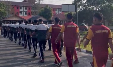 Polres Lingga Gencarkan Olahraga Rutin, Komitmen Wujudkan Personel Polri yang Sehat dan Humanis