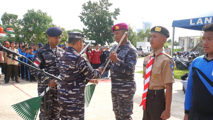 Ratusan Personel TNI AL Dikerahkan Sukseskan Program Laut Bersih Bintahwil 2025