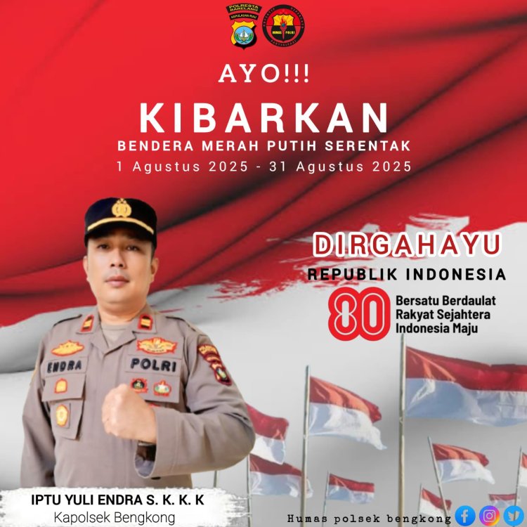 Kapolsek Bengkong Ajak Warga Pasang Bendera Merah Putih Sebulan Penuh Sambut HUT RI ke-80