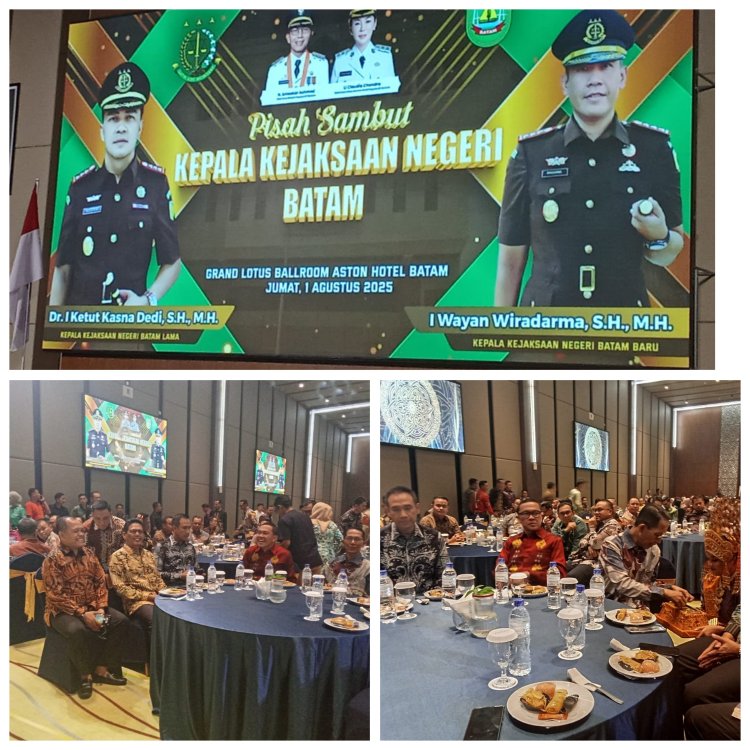 Pisah Sambut Kepala Kejaksaan Negeri Batam, Dr. Kasna Dedi Serahkan Jabatan kepada I Wayan Wiradarma