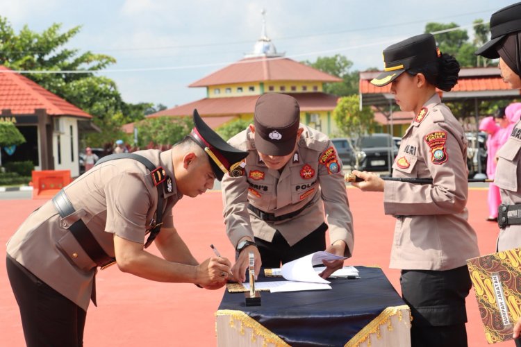 Polres Bintan Kembali Laksanakan Upacara Serah Terima Jabatan Kapolsek Jajaran