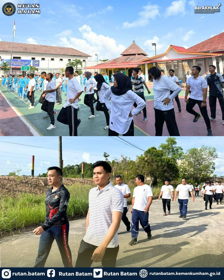 Rutan Batam Gelar Olahraga Bersama, Perkuat Kebugaran dan Kekompakan Petugas serta Warga Binaan