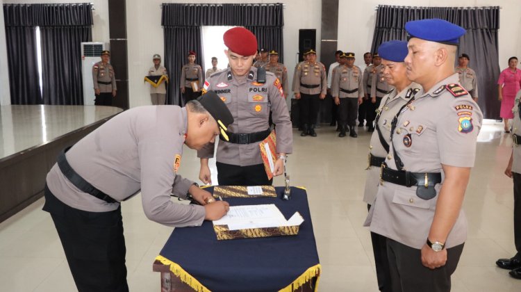 Kapolres Lingga Pimpin Sertijab Wakapolres dan Kasatpolairud, Tegaskan Jabatan adalah Amanah