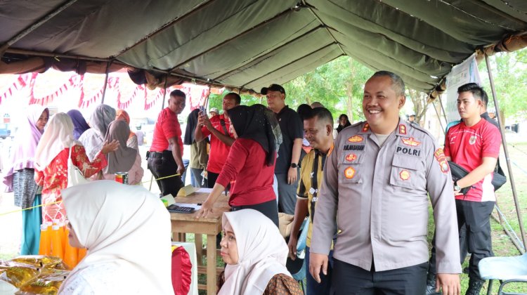 Polres Lingga Sukses Gelar Gerakan Pangan Murah Serentak secara Virtual Bersama Kapolri