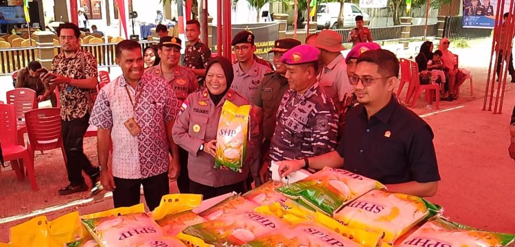 Gerakan Pangan Murah di Polsek Bengkong, Polresta dan Bulog Ringankan Beban Warga
