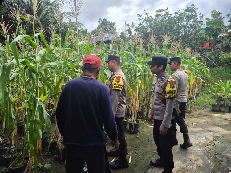 Polsek Daik Lingga Gerakkan Warga Tanam Jagung Serentak Dukung Ketahanan Pangan Nasional