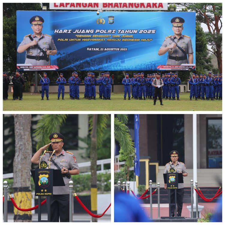 POLDA KEPRI GELAR UPACARA HARI JUANG POLRI 2025, KAPOLDA: SEMANGAT PENGABDIAN TANPA BATAS