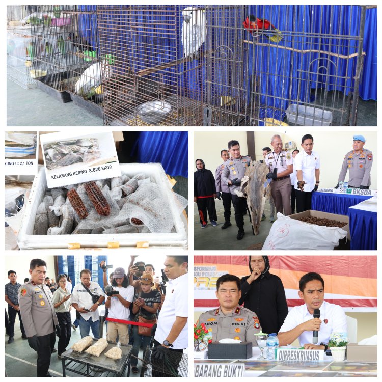 POLDA KEPRI BERHASIL GAGALKAN PENYELUNDUPAN HASIL LAUT, SATWA DILINDUNGI, DAN PENYALAHGUNAAN MIGAS