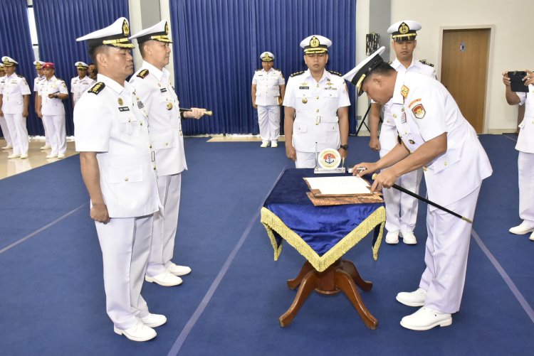 Dankodaeral IV Pimpin Sertijab Danlanal Ranai Penjaga Laut Natuna Utara