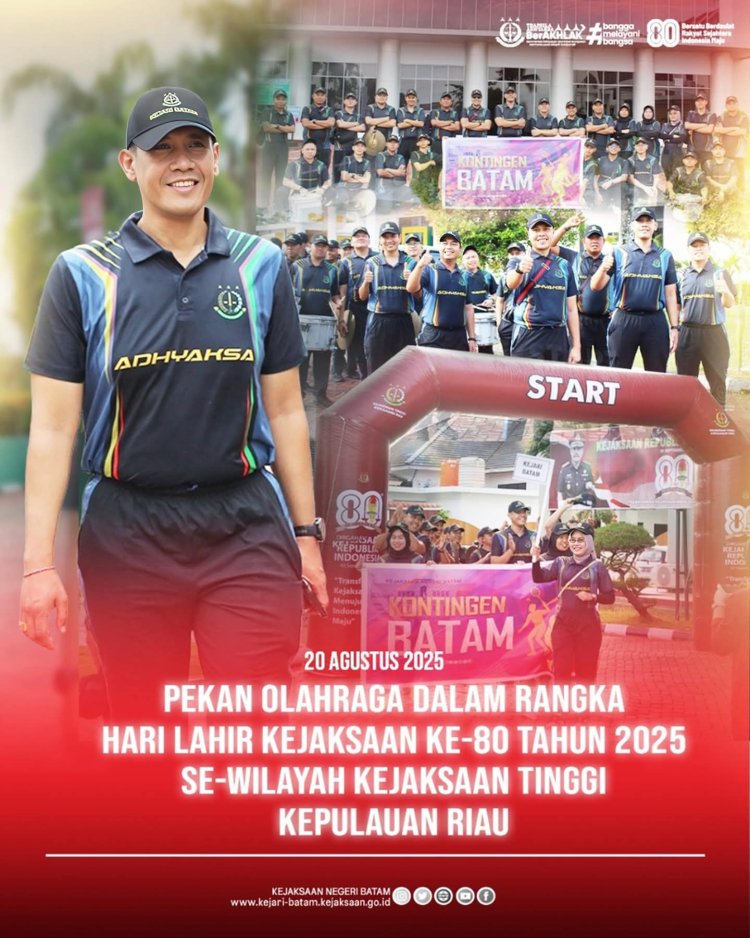 Kejari Batam Ikuti Pekan Olahraga HUT ke-80 Kejaksaan se-Kepri