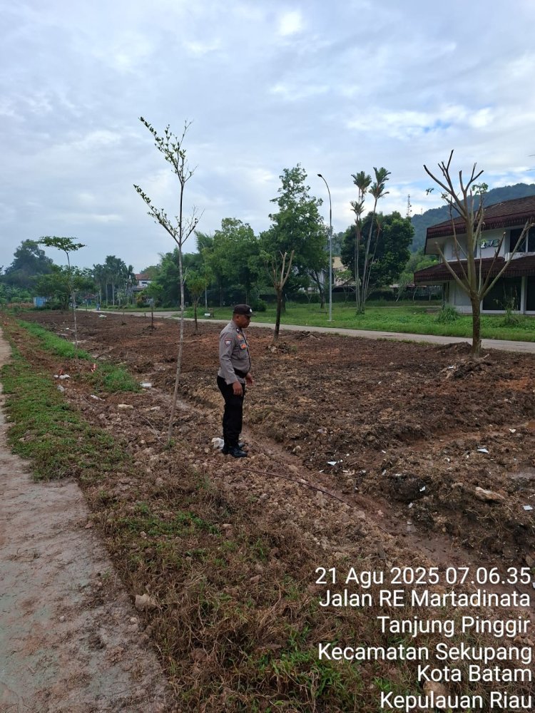 Polsek Sekupang Kawal Ketahanan Pangan, Monitoring Lahan Jagung di Tanjung Pinggir