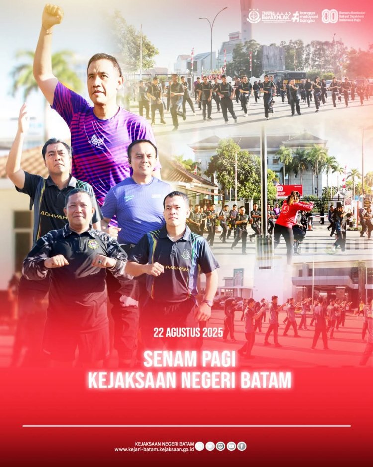 Jaga Kebugaran dan Kekompakan, Kejari Batam Gelar Senam Pagi Rutin