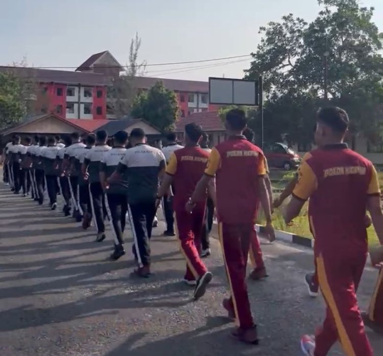 Polres Lingga Gencarkan Olahraga Rutin, Komitmen Wujudkan Personel Polri yang Sehat dan Humanis