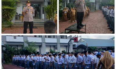 Polsek Bengkong Ajak Pelajar SMA N 08 Jadi Generasi Cerdas, Bijak , dan Taat Hukum