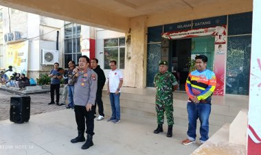 Kapolsek Bengkong Hadiri Apel Pelepasan Atlet KOK Bengkong Porkot VI Batam 2025