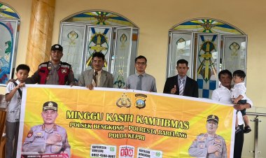 Minggu Kasih Kamtibmas, Polsek Bengkong Rangkul Jemaat HKBP Estomihi