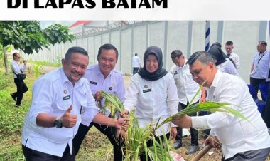 Karutan Batam Dukung Program Nasional, Hadiri Penanaman Bibit Kelapa di Lapas Batam