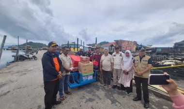 Sekda Natuna Tinjau Lokasi Kebakaran, Serahkan Bantuan untuk Korban