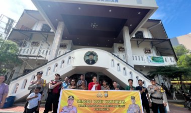 Polsek Bengkong Gelar Minggu Kasih Kamtibmas Bersama Jemaat Gereja Santo Damean