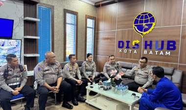 Satlantas Polresta Barelang Jalin Silaturahmi dengan Dishub Kota Batam Bahas Kamseltibcarlantas