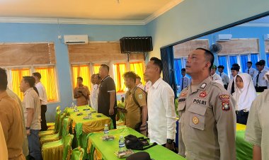 Polres Lingga Hadiri Launching Perdana Program Makanan Bergizi Gratis (MBG) di SMP Negeri 1 Singkep