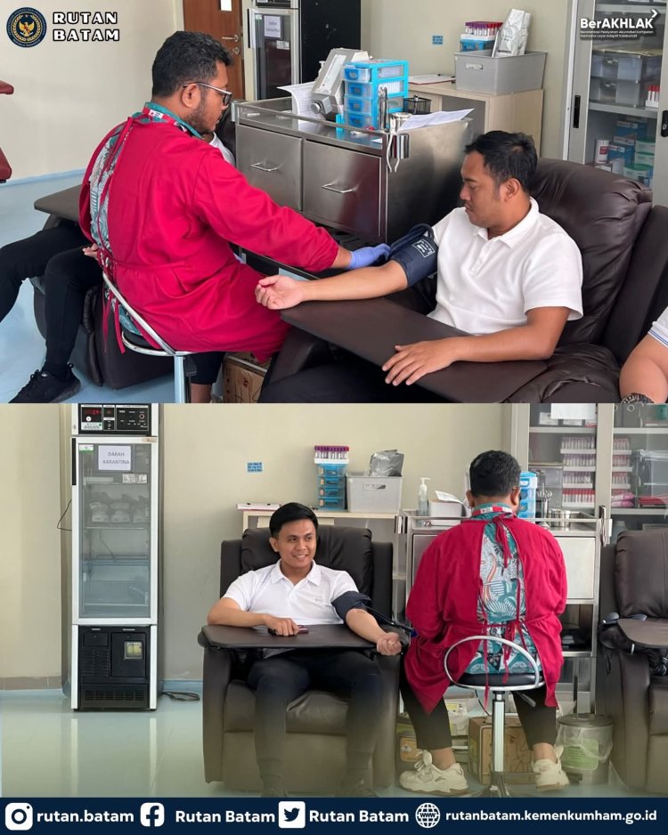 Rutan Batam Gelar Kegiatan Donor Darah di PMI Kota Batam