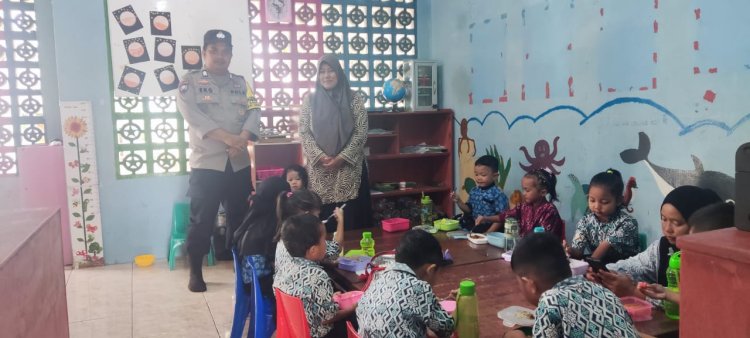 Bhabinkamtibmas Desa Kote Dorong Sekolah SD dan PAUD Sebagai Penerima MBG Yayasan Kemala Bhayangkari Lingga