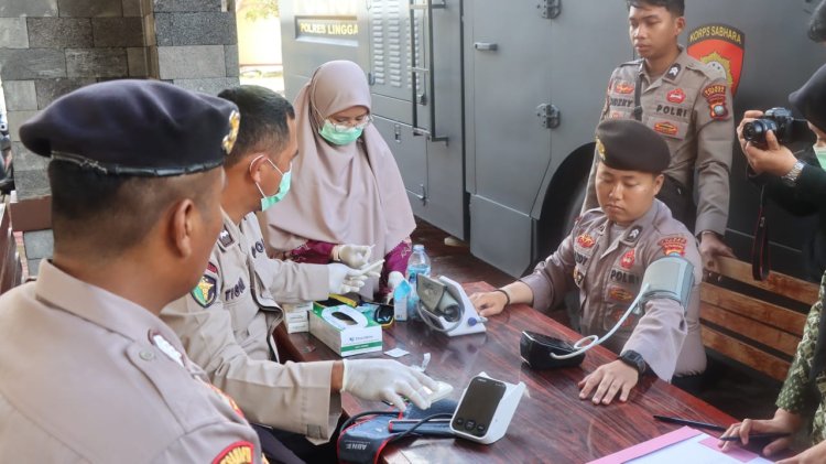 Sat Samapta Polres Lingga Gelar Pemeriksaan Kesehatan Personel untuk Tingkatkan Kesiapan Tugas Lapangan