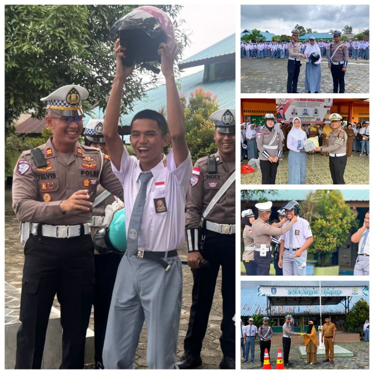 Menyambut Hut Lalu Lintas Bhayangkara ke 70, Satlantas Polres Bintan Laksanakan Kegiatan Police Go To School